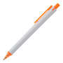 Orange York White Barrel Click Action Pen