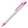 Pink York White Barrel Click Action Pen