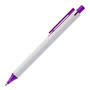 Purple York White Barrel Click Action Pen