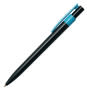 Light Blue Torino Click Action Plastic Pen Black Barrel