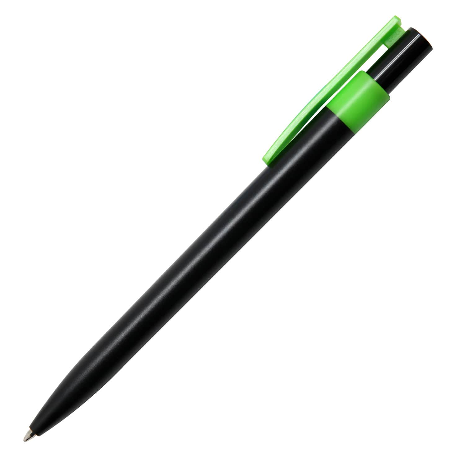 Green Torino Click Action Plastic Pen Black Barrel