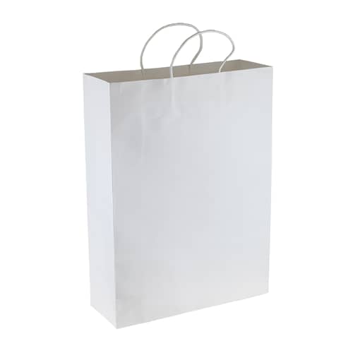 White Paper Kraft Shopping Bag