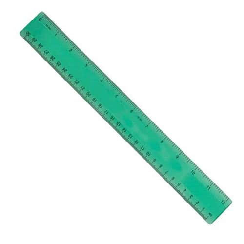 Green Plastic Ruler 30Cm