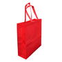 Red Laminated Non Woven Bag With Large Gusset