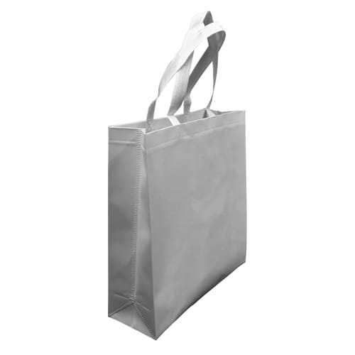 White Laminated Non Woven Bag With Large Gusset