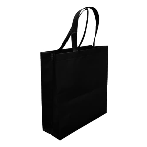 Black Laminated Non Woven Bag With Large Gusset