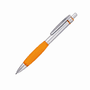 Orange Glide Matt Silver Metal Pen