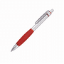 Red Glide Matt Silver Metal Pen