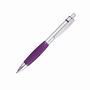 Purple Glide Matt Silver Metal Pen