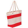 Natural/Red Ship Ahoy Cotton Canvas Tote