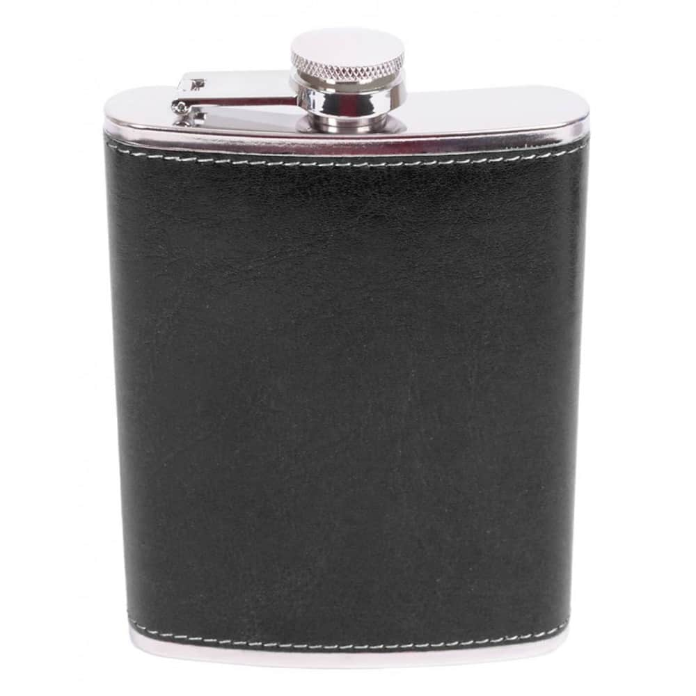 Black St Andrews Hip Flask