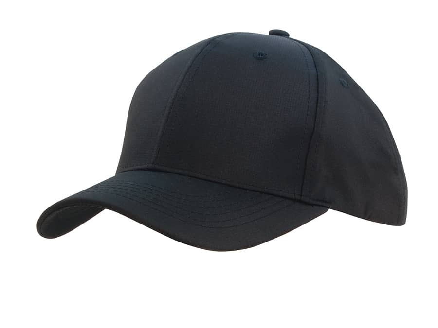 Black Sports Ripstop Cap