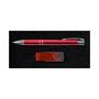 Red Style Gift Set - Napier Pen and Swivel Flash Drive