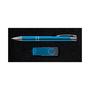 Light Blue Style Gift Set - Napier Pen and Swivel Flash Drive