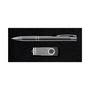 Gunmetal/Silver Style Gift Set - Napier Pen and Swivel Flash Drive