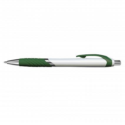 Dark Green Jet Pen -  White Barrels