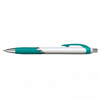 Teal Jet Pen -  White Barrels