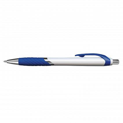 Dark Blue Jet Pen -  White Barrels