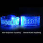 Blue Light Up LED Metallic Laser Band