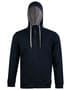 Navy/Grey Contrast Bonded Fleece Hoodie - Ladies and Mens