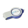 Silver/Blue Elliptic Epoxy Doming Flash Drive