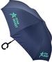 Navy Inverter Umbrella with C Handle