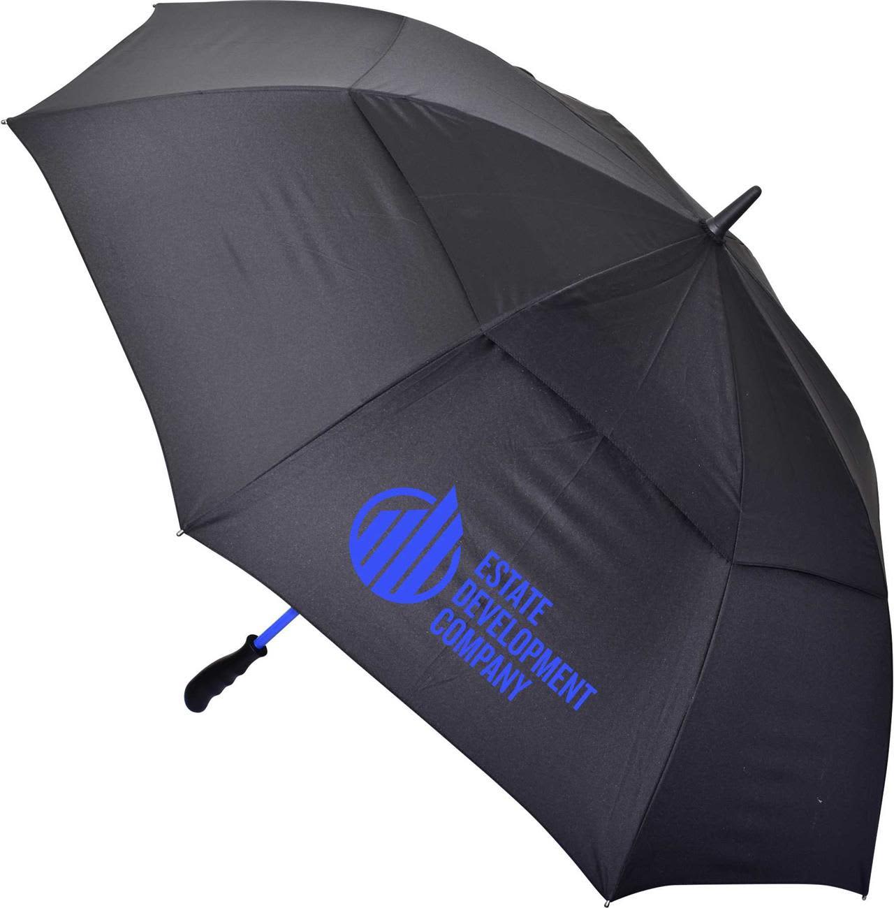 Black/Royal Blue Deluxe Auto Golf Umbrella