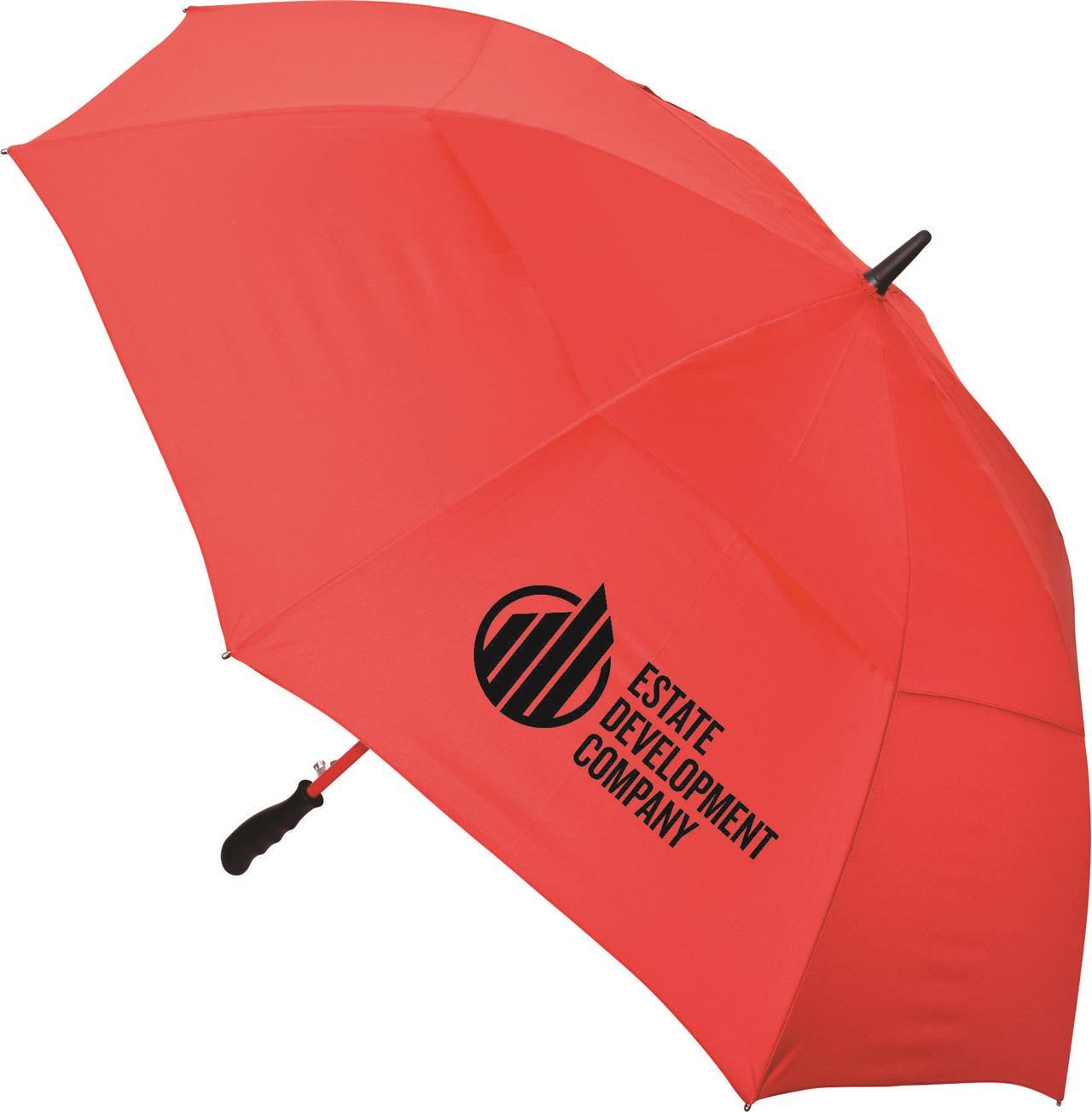 Red Deluxe Auto Golf Umbrella