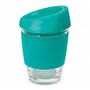 Teal Urban Glass Coffee Cup