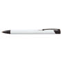 White Napier Aluminium Black Ballpoint Pen