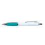 White/Aqua Viva Ballpoint Pen - White Barrel