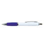 White/Dark Blue Viva Ballpoint Pen - White Barrel