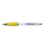 White/Yellow Viva Ballpoint Pen - White Barrel