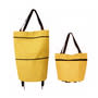 Yellow 2 in 1 Collapsible Shopping Trolley Bag