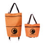 Orange 2 in 1 Collapsible Shopping Trolley Bag