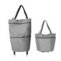 Grey 2 in 1 Collapsible Shopping Trolley Bag