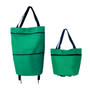 Green 2 in 1 Collapsible Shopping Trolley Bag