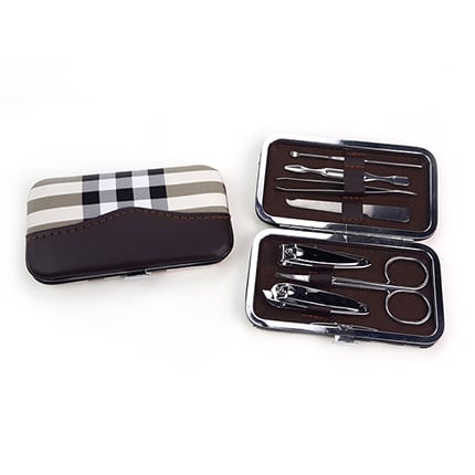 Pu Lattice Stylish Manicure Set