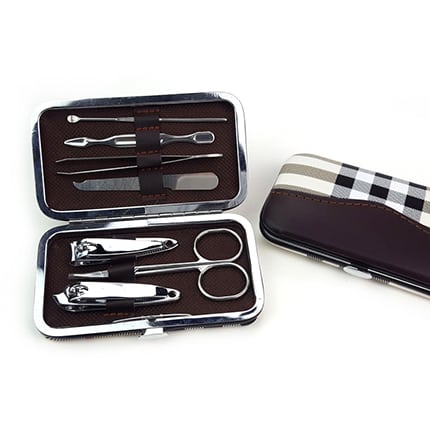 Pu Lattice Stylish Manicure Set