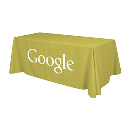 Small Custom 3-Sided Throw Trade Show Tablecloth - 4ft