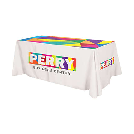 Full Colour Small Custom 3-Sided Throw Trade Show Tablecloth - 4ft