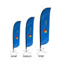 Small Convex-Shaped Feather Banners (65.3x200cm)