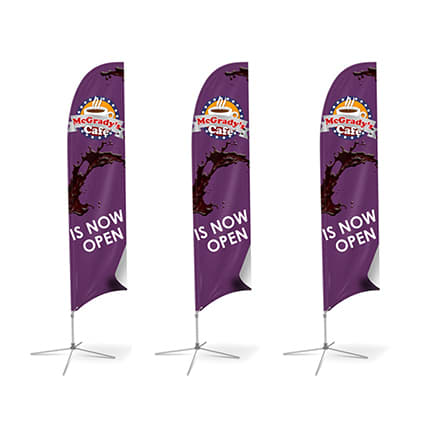 Custom Concave Advertising Feather Banners