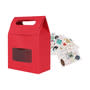 Red Diecut Handle Paper Bag with Window