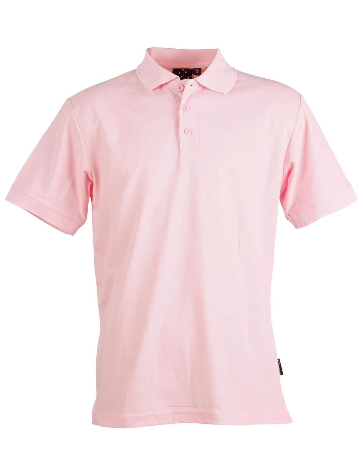 Light Pink The Solid Colour Casual Mens Polo