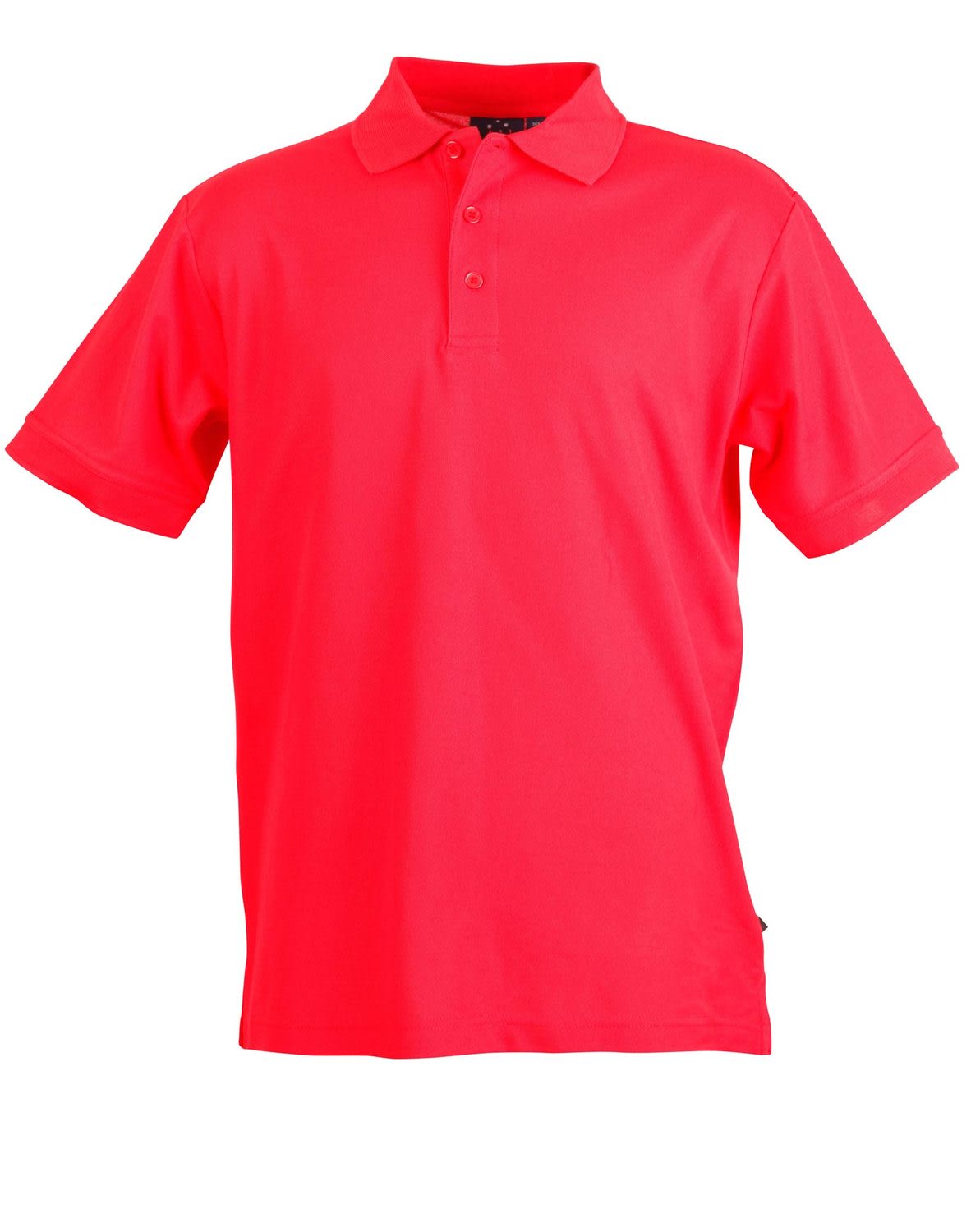 Red The Solid Colour Casual Mens Polo