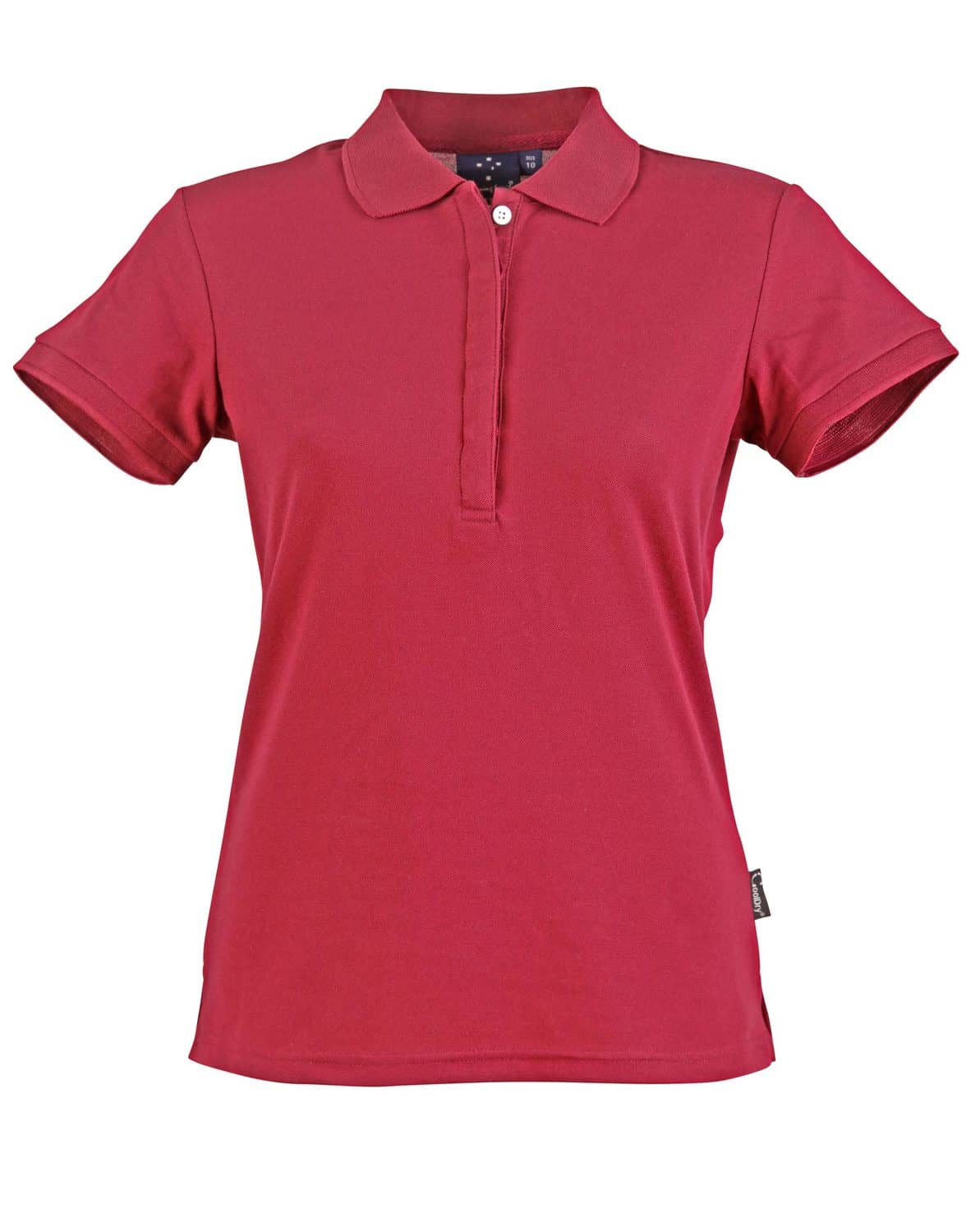 Maroon The Solid Colour Casual Womens Polo