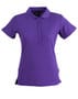 Purple The Solid Colour Casual Womens Polo