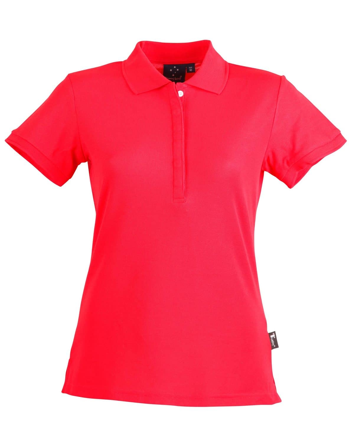 Red The Solid Colour Casual Womens Polo