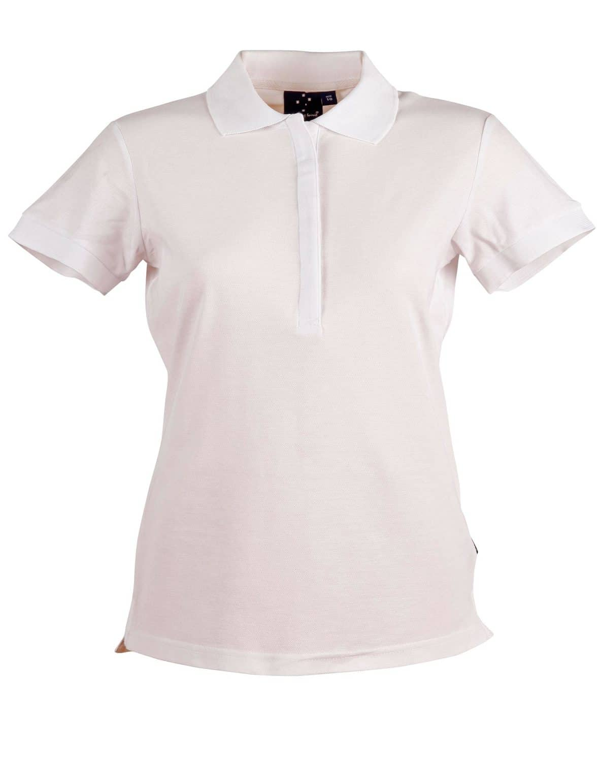 White The Solid Colour Casual Womens Polo